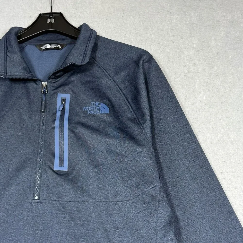The North Face 1/2 Zip Pullover Long Sleeve Men's Large Blue Fleece
